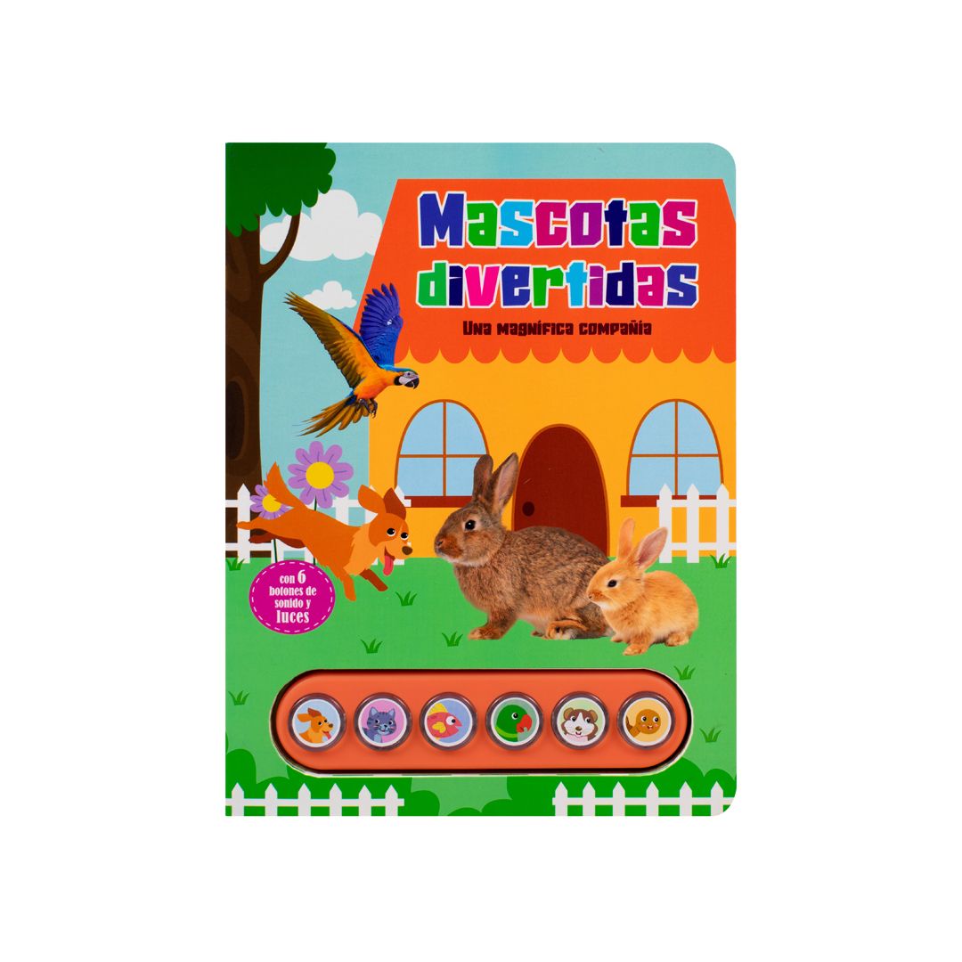 Libro Mascotas Divertidas - Tapa Dura - Libro Con Sonido