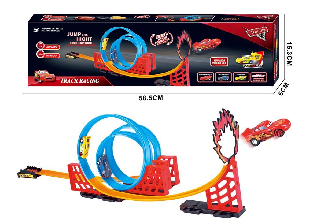 Pista De Cars 3 Vueltas -Track Racing- Incluye Un Autito