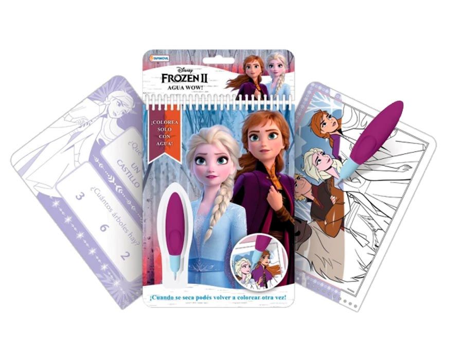 Libreta Album Para Jugar Y Colorear Con Agua Frozen - Con Lapiz Magico Y Actividades