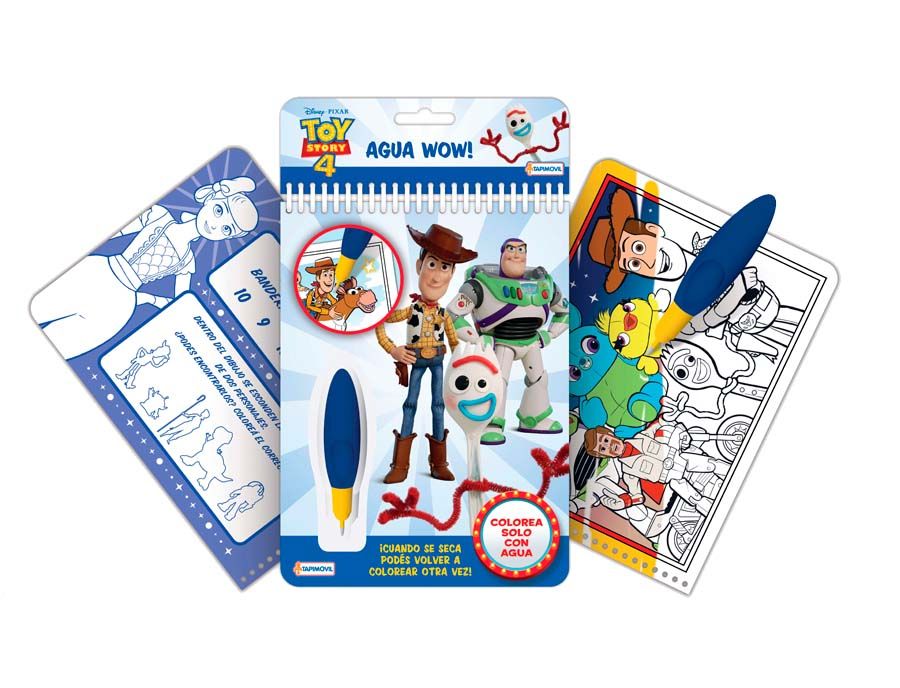 Libreta Album Para Jugar Y Colorear Con Agua Toy Story - Con Lapiz Magico Y Actividades