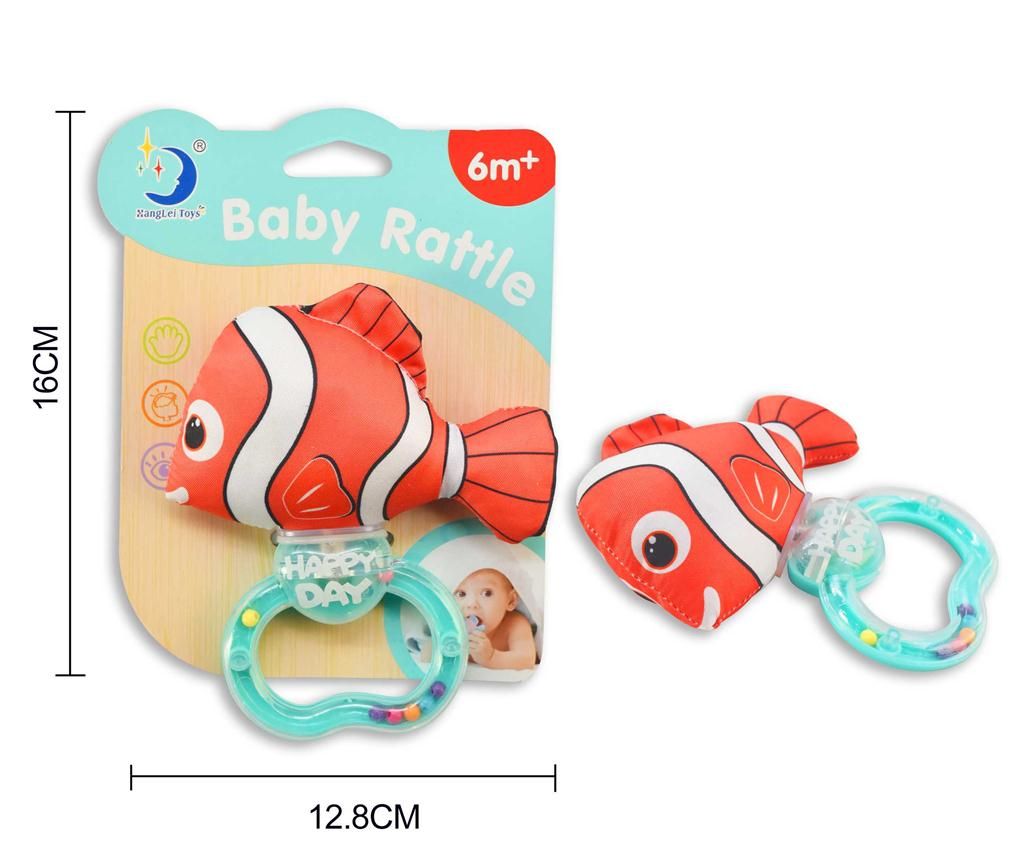 Sonajero Mordillo Pez De Tela Vinil