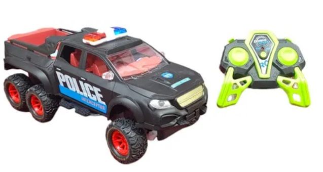 Camioneta Policia Radio Control Con Luz -Escala 1:16