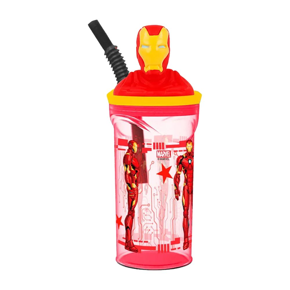 Vaso 360ml 3d Iron Man Con Sorbete