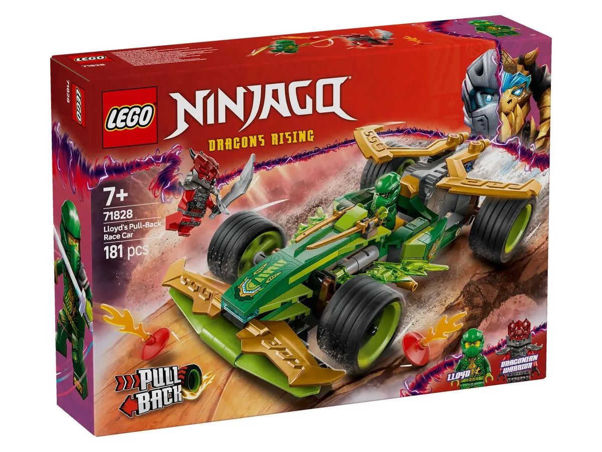 Auto De Carreras Con Motor De Carga Manual De Lloyd - Ninjago - Lloyd's Pull-Back Race Car - 181 Piezas
