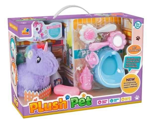 Peluche Unicornio Capibara Con Movimiento Sonido y Accesorios