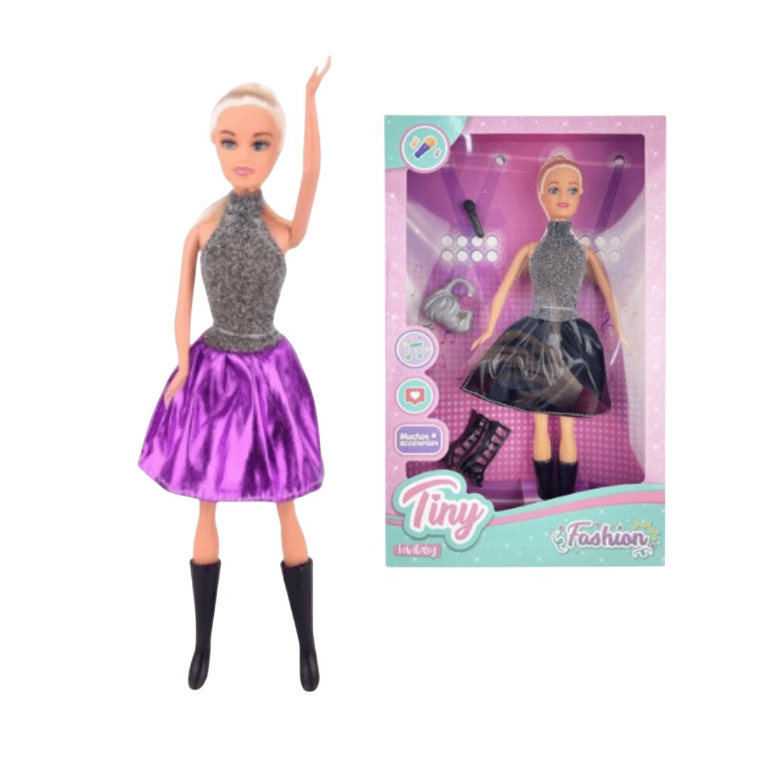 Muñeca Articulada Tiny Cantante Con Accesorios