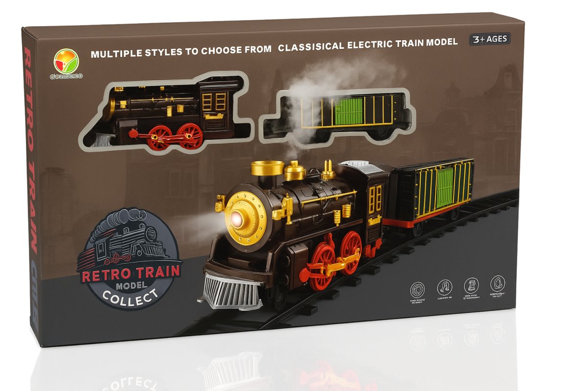 Pista de Tren con Humo - Retro Train - A Pilas