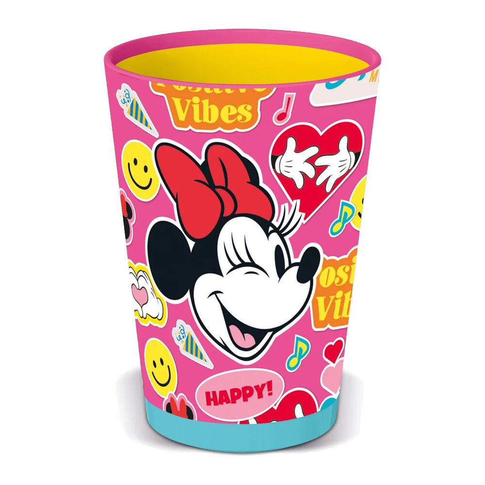 Vaso Infantil Antivuelco Con Sopapa 470ml Minnie Mouse