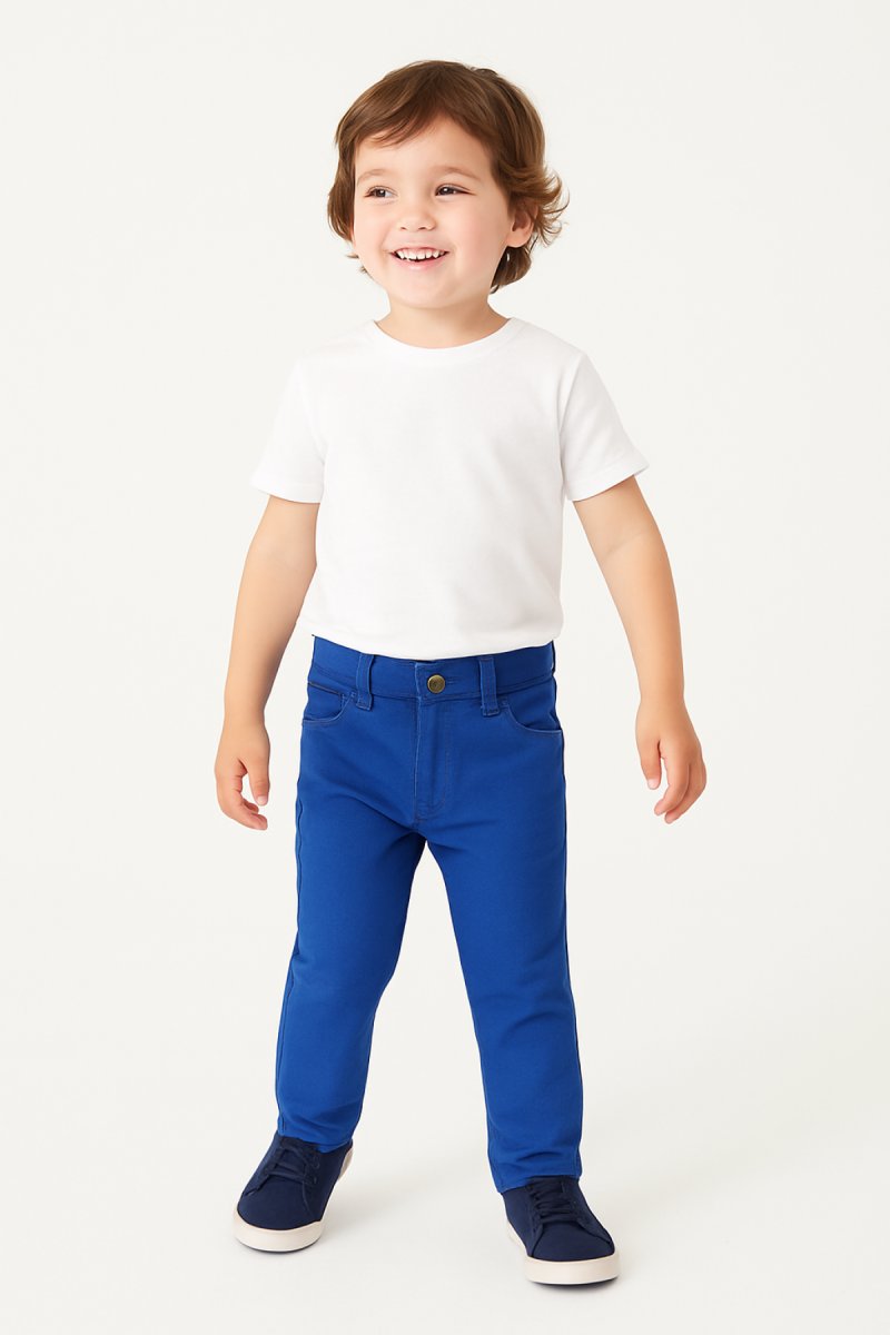 Pantalon Gabardina Con Spandex y Cintura Elastizada