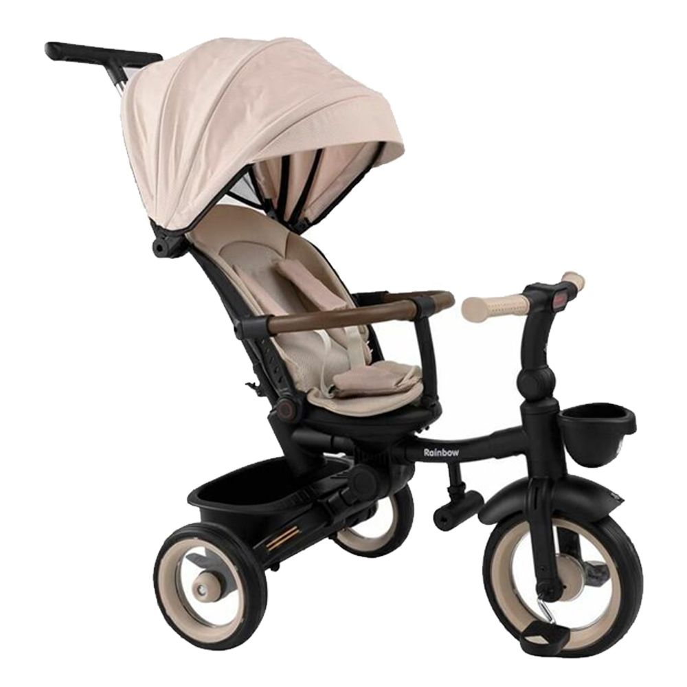 Triciclo Infantil Aurelio Plegable Reclinable Y Giratorio Con Capota Y Barra Direccional