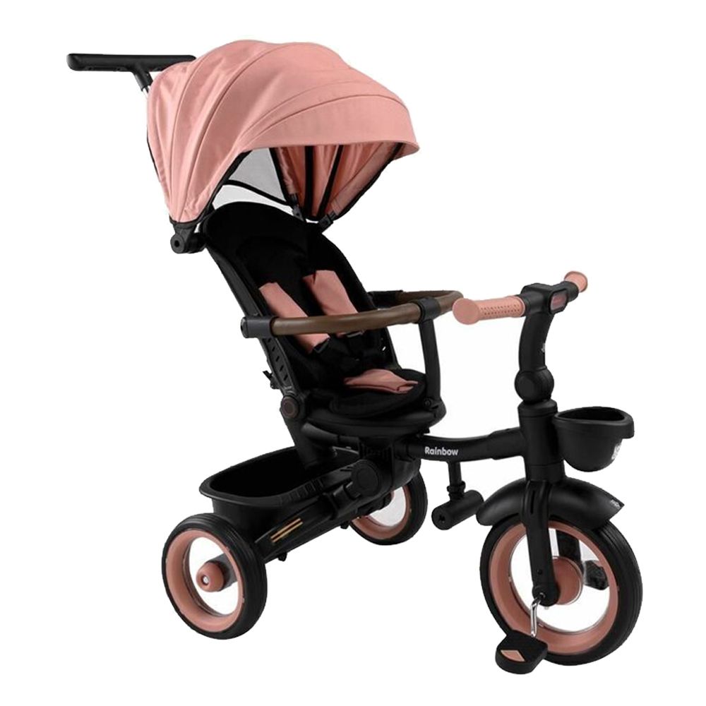 Triciclo Infantil Aurelio Plegable Reclinable Y Giratorio Con Capota Y Barra Direccional
