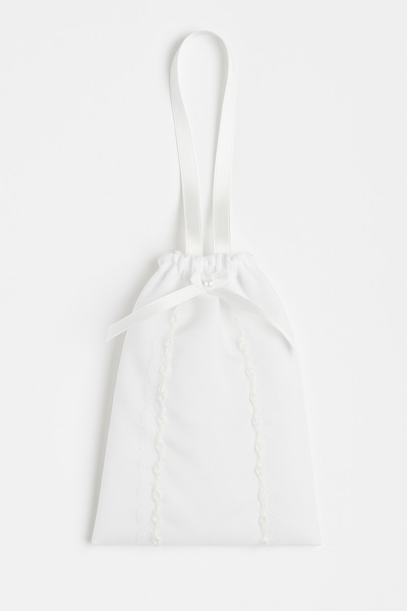 Limosnera Bolsita Con Pasamaneria y Puntilla