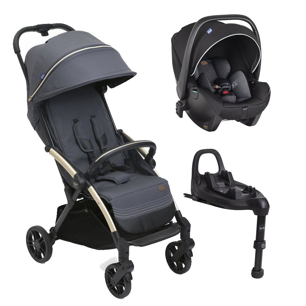 Cochecito Ultracompacto Goody XPlus + Huevito Butaquita Kory + Base giratoria Full 360 I-size Isofix
