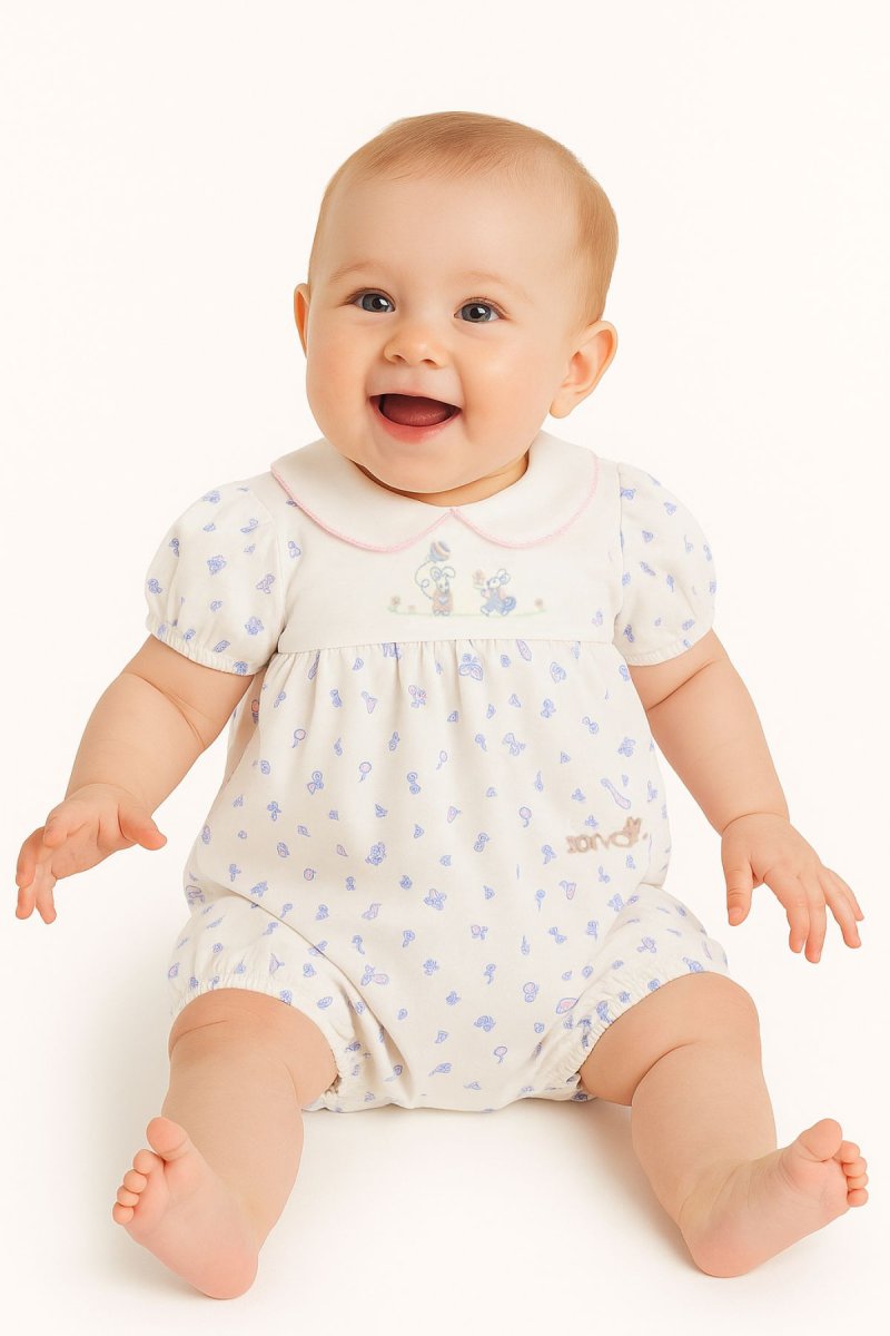 Enterito De Algodon Pañalero Cuello Baby Estamapdo Con Manga