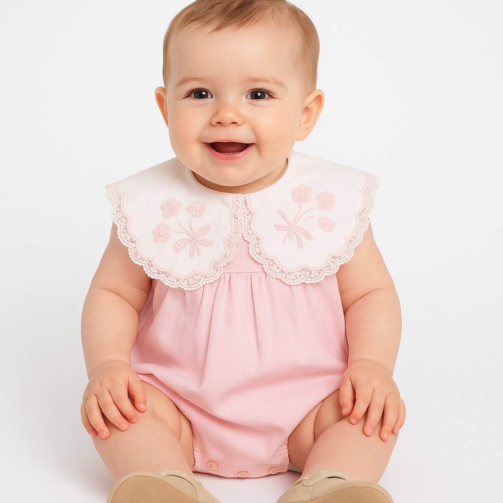 Enterito Babucha Batista Cuello Bordado