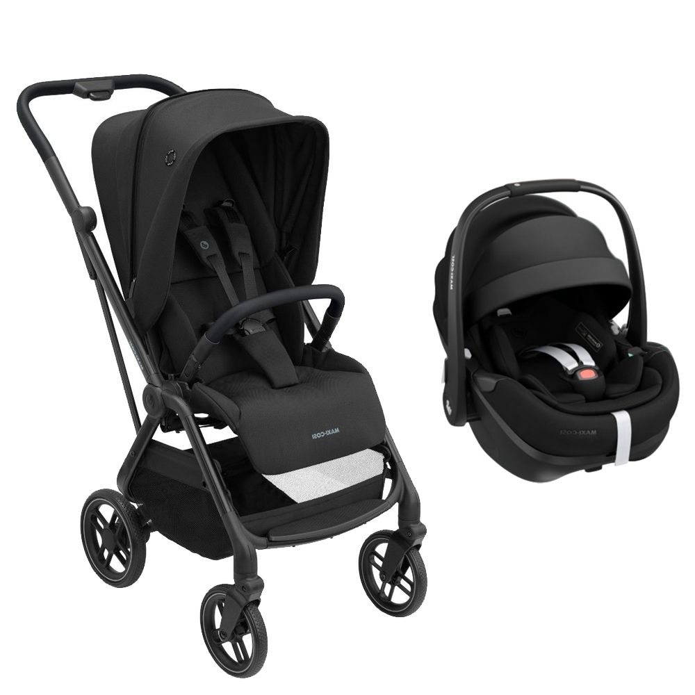 Cochecito Infantil Leona 2 Asiento Reversible + Huevito Pebble 360 Reclinoestirable + Adaptadores