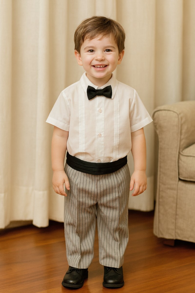 Conjunto Bautismo Pantalon y Camisa Manga Corta