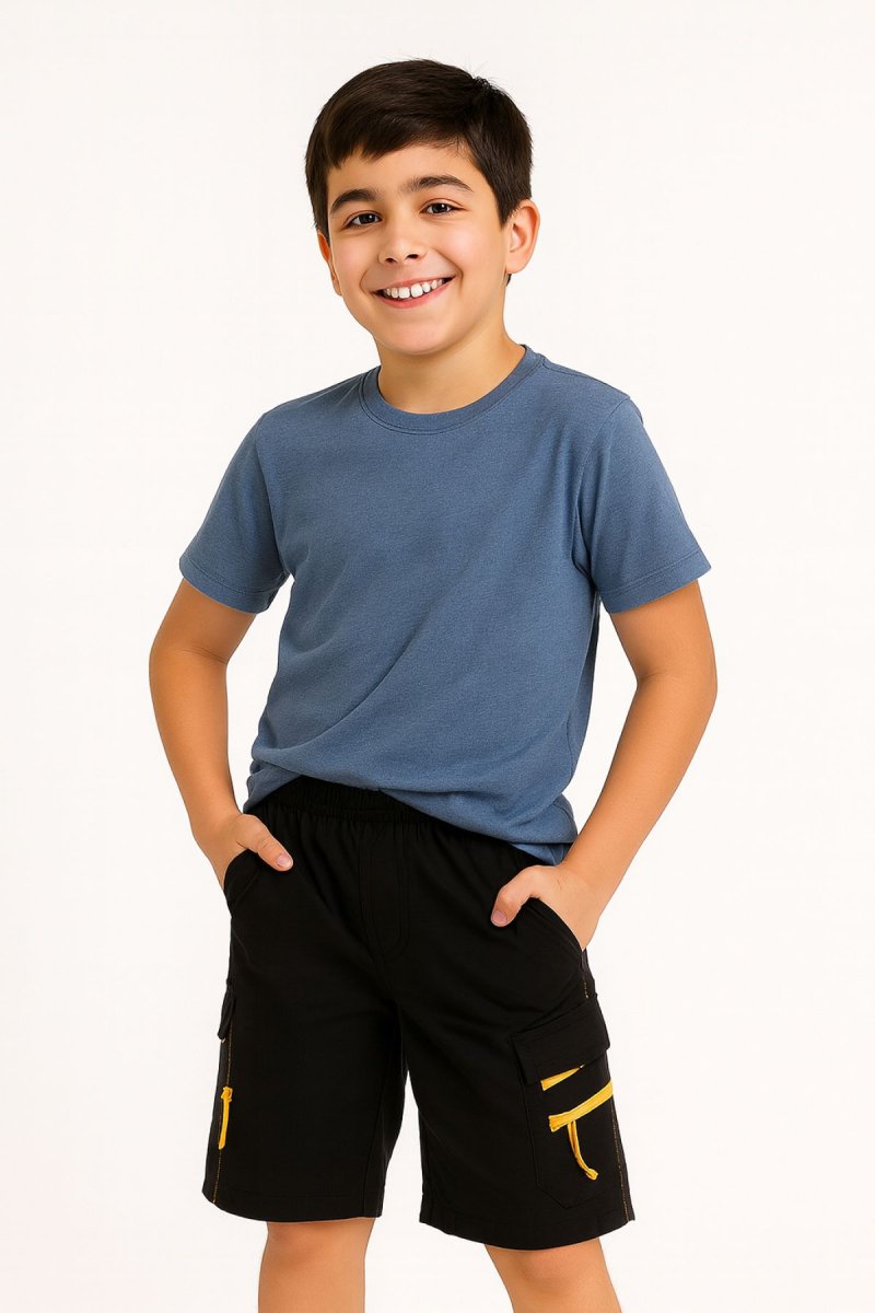 Bermuda Gabardina Con Cintura Elastizada Estampado