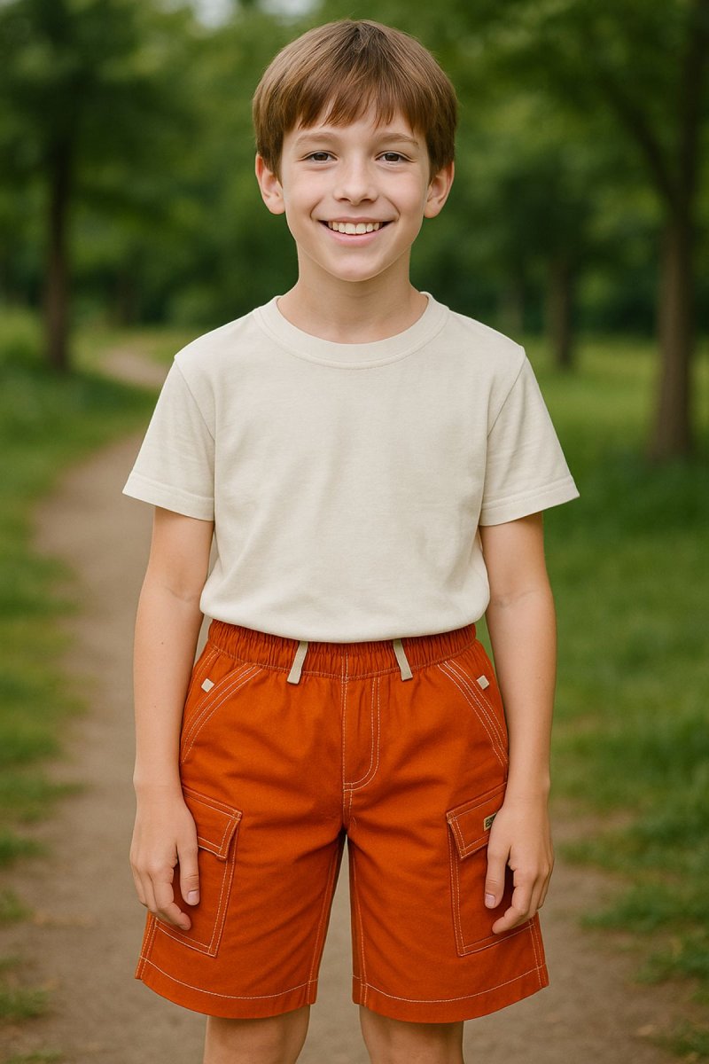 Bermuda Gabardina Con Cintura Elastizado Tipo Cargo