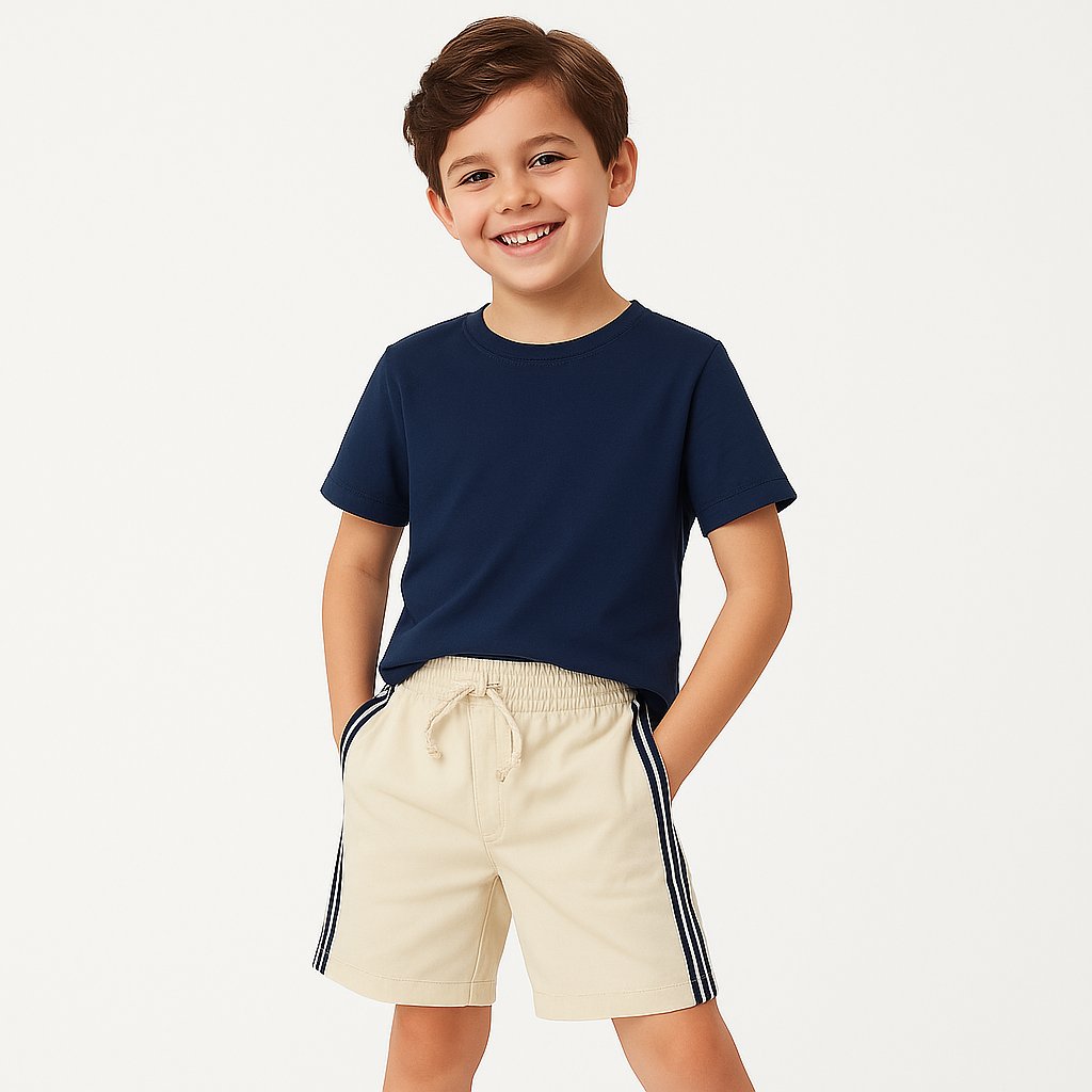 Bermuda Gabardina Con Cintura Elastizada