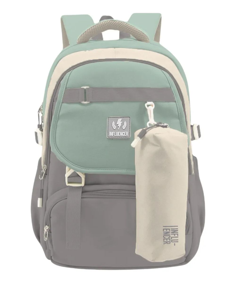 Mochila Espalda Influencer + Cartuchera - 18 Pulgadas