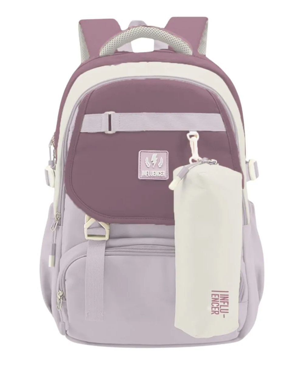 Mochila Espalda Influencer + Cartuchera - 18 Pulgadas