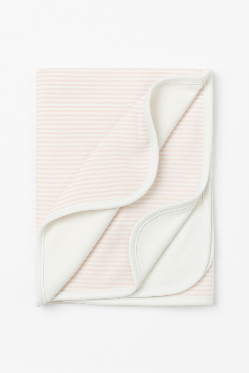 Manta Doble Faz Pique y Algodon Rayada