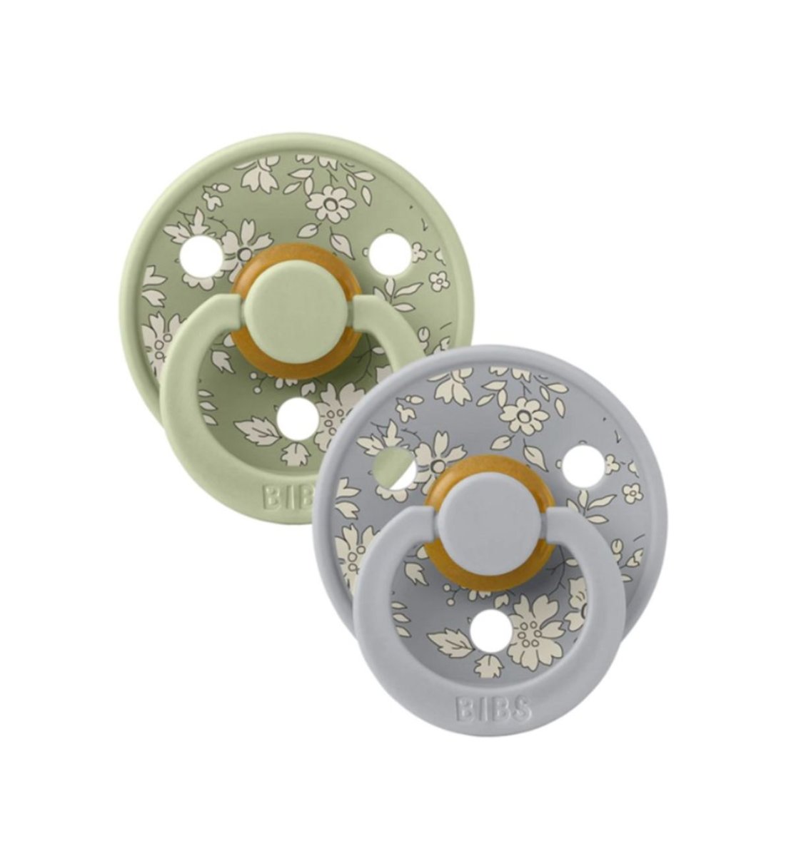 Chupete Bibs Colour Pacifier X Liberty x 2 - Sage Mix  - Tetina De Caucho Natural - Latex - 6 - 18 Meses
