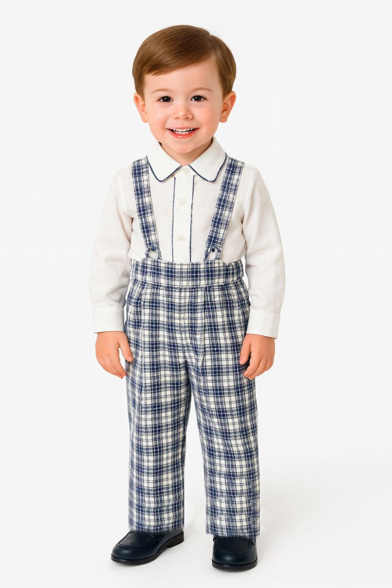 Conjunto 2 Pieza Camisa y Pantalon Escoces De Corderoy