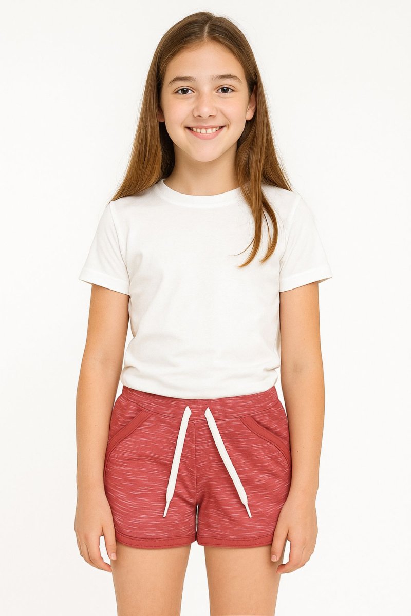 Short Algodon Rustico Jaspeado Con Cintura