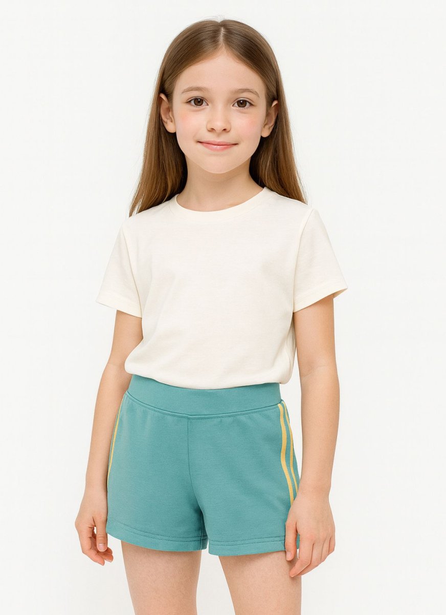 Short Algodon Rustico Con Cintura Alta