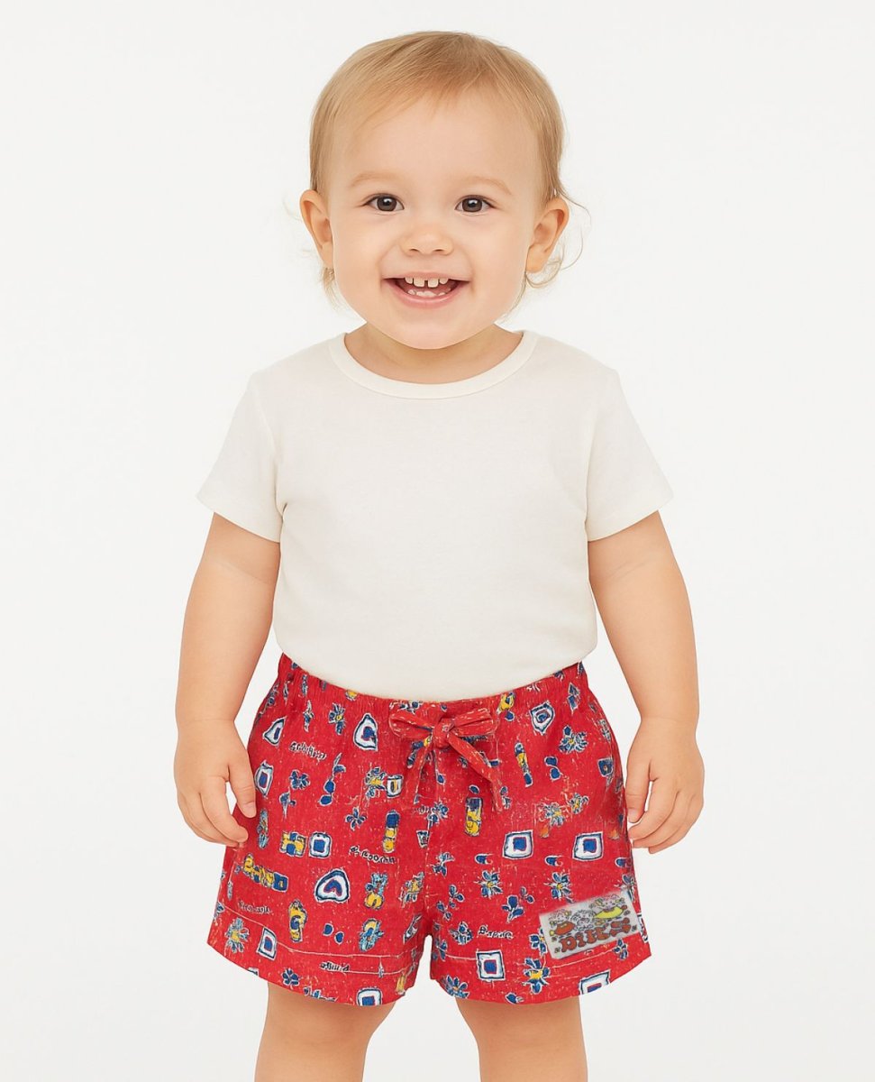 Short Algodon Estampado Cintura Elastizada