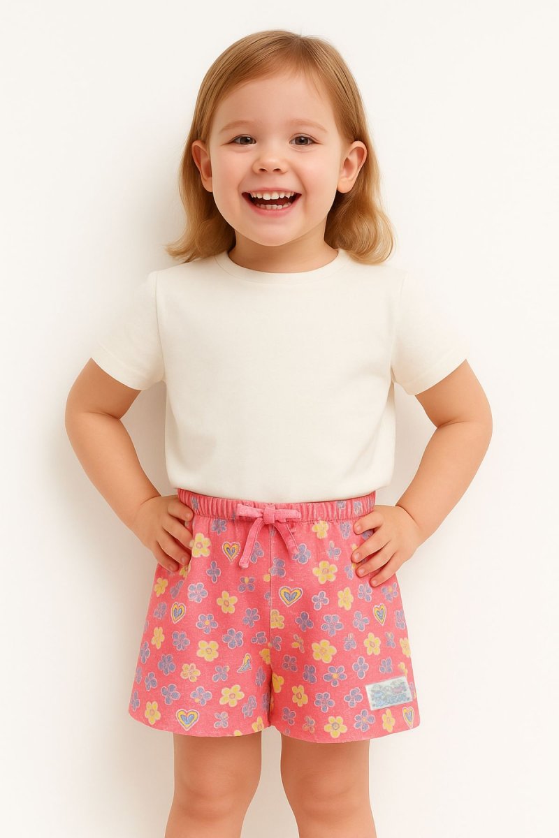 Short Algodon Estampado Cintura Elastizada