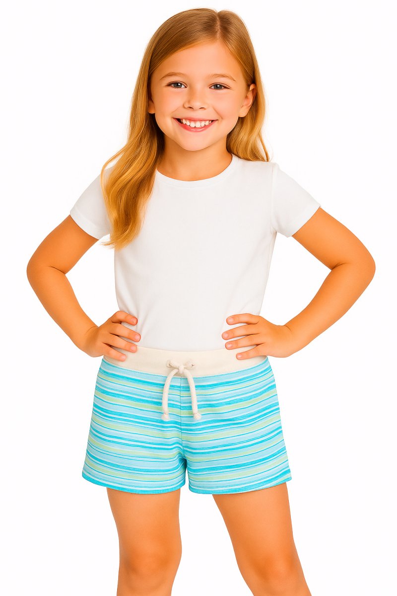 Short Towel Toalla Rayado Cintura Regulable