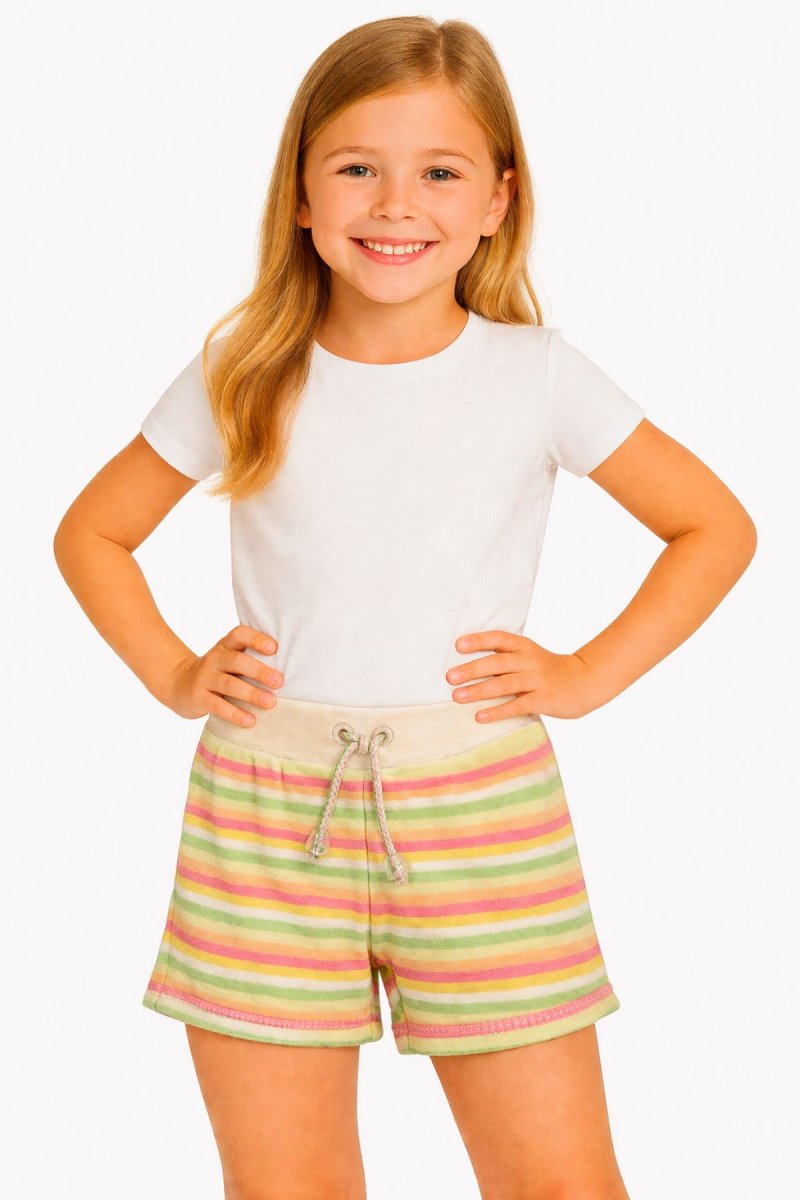 Short Towel Toalla Rayado Cintura Regulable