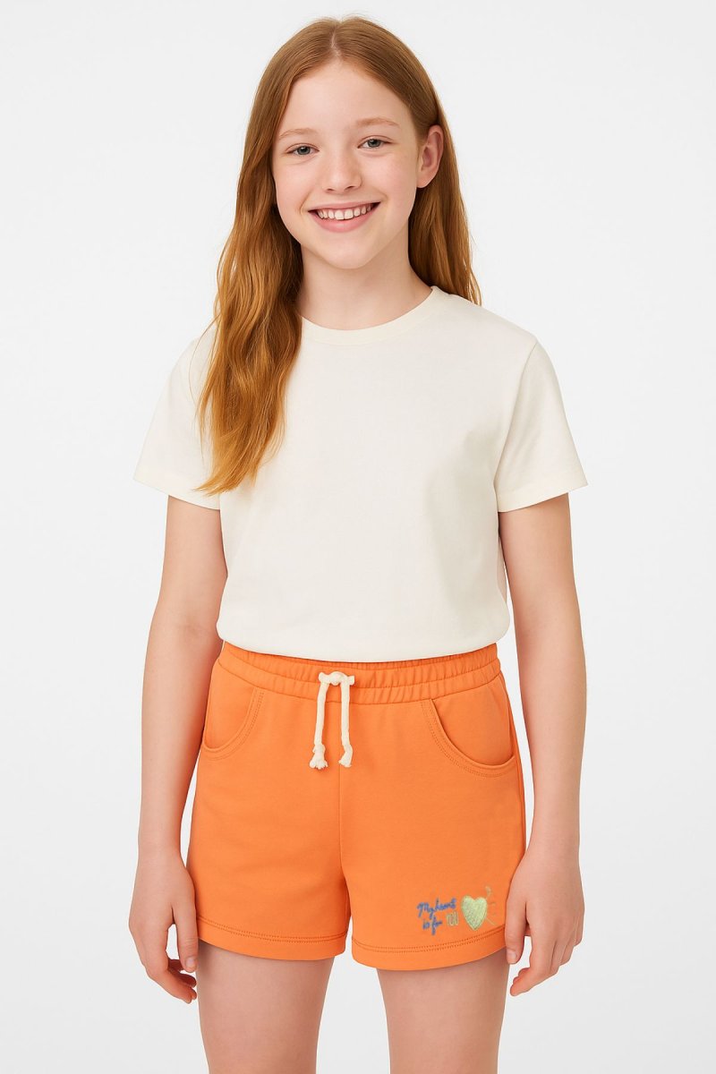 Short Algodon Rustico Con Cintura Elastizada