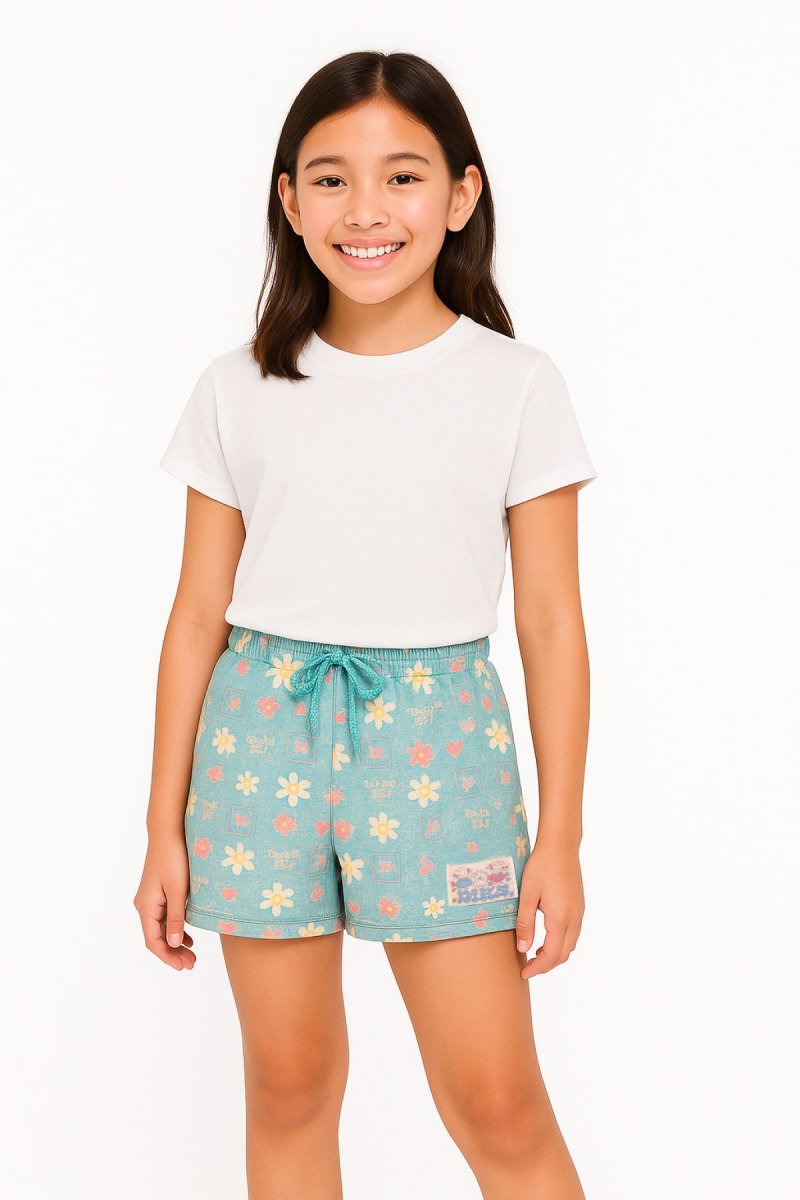 Short Algodon Estampado Cintura Elastizada