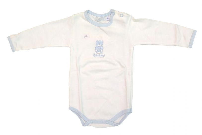 Body Manga Larga Bordado Oso