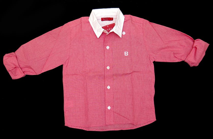 Camisa Manga Larga con Puños y cuellos contraste