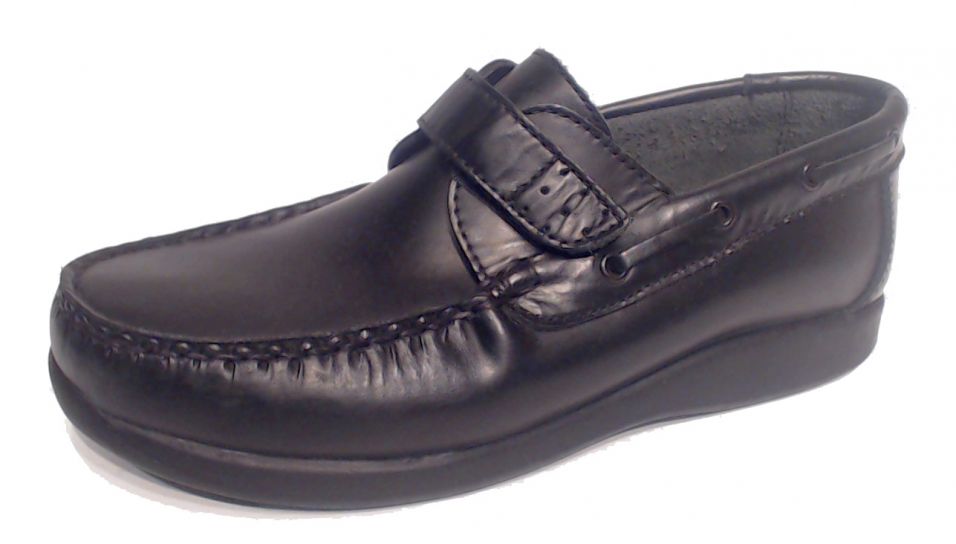 Zapato Colegial Nautico con velcro