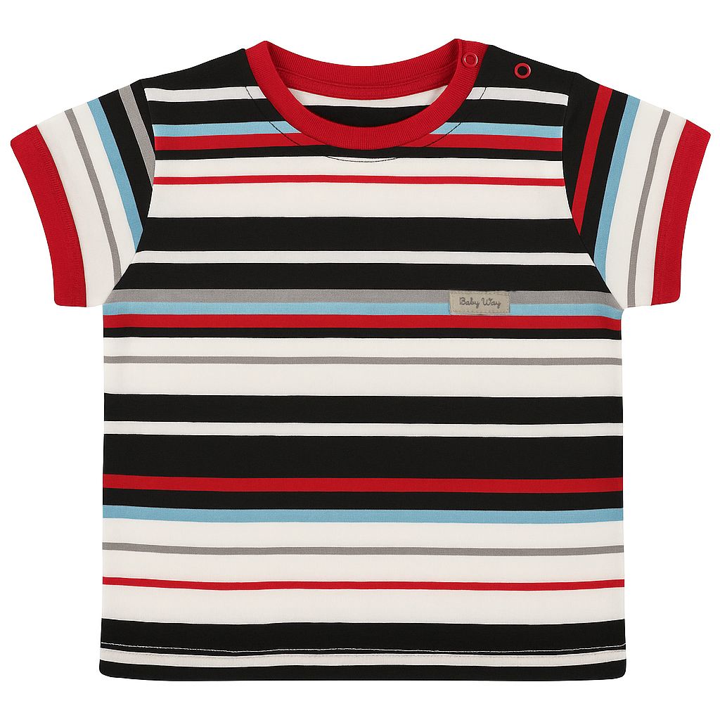 Remera Manga corta rayada