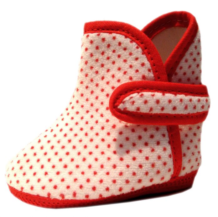 Botita de plush con velcro sin base