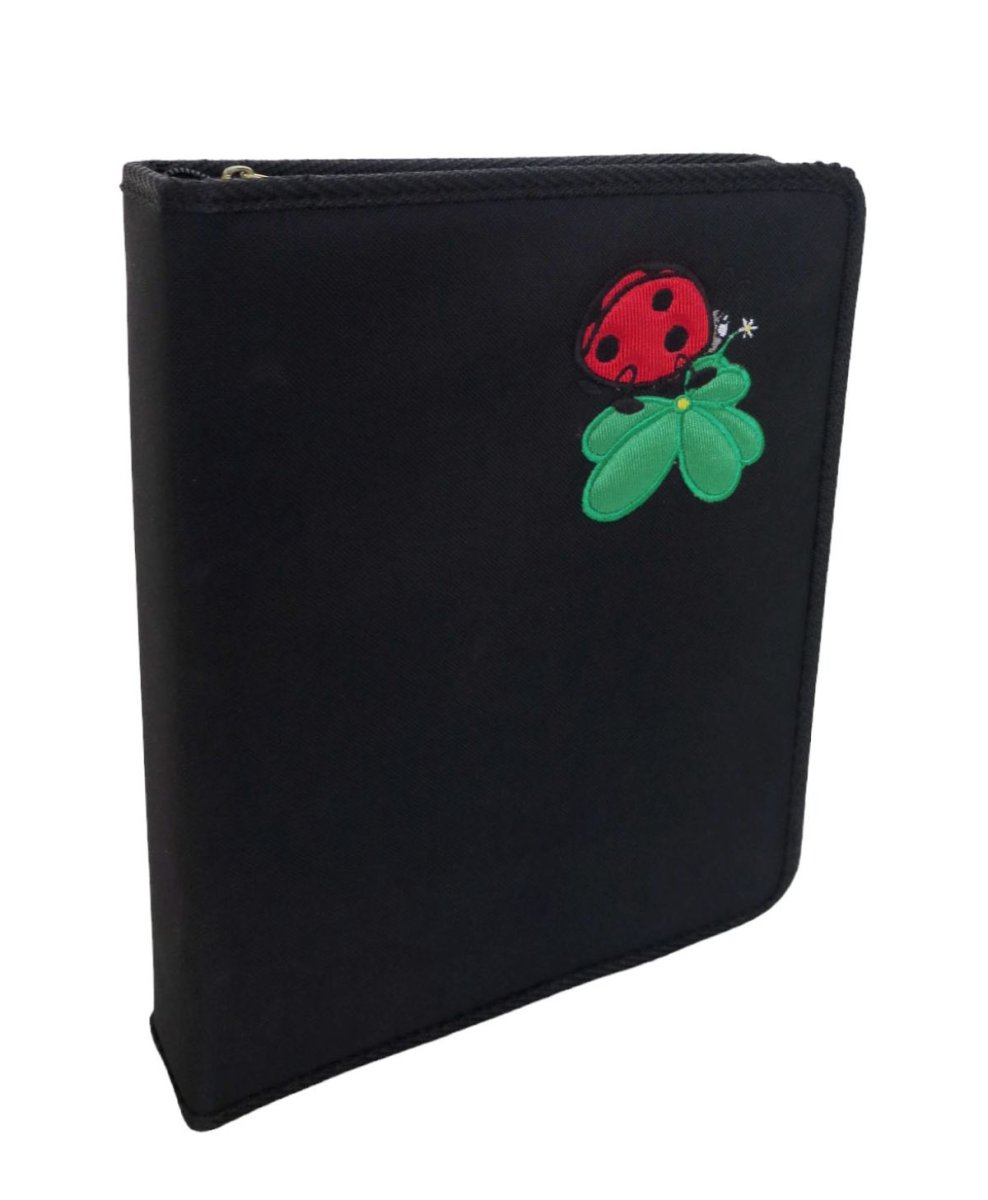 Carpeta N° 3 Forrada En Tela Con Cierre 3 Ganchos- Bordado Vaquita de San Antonio