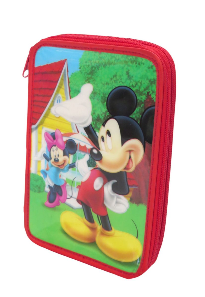 Cartuchera 2 pisos de Mickey y Minnie