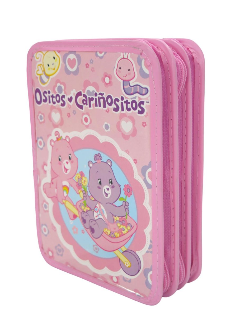 Cartuchera 3 pisos Ositos Cariñosos Rosa