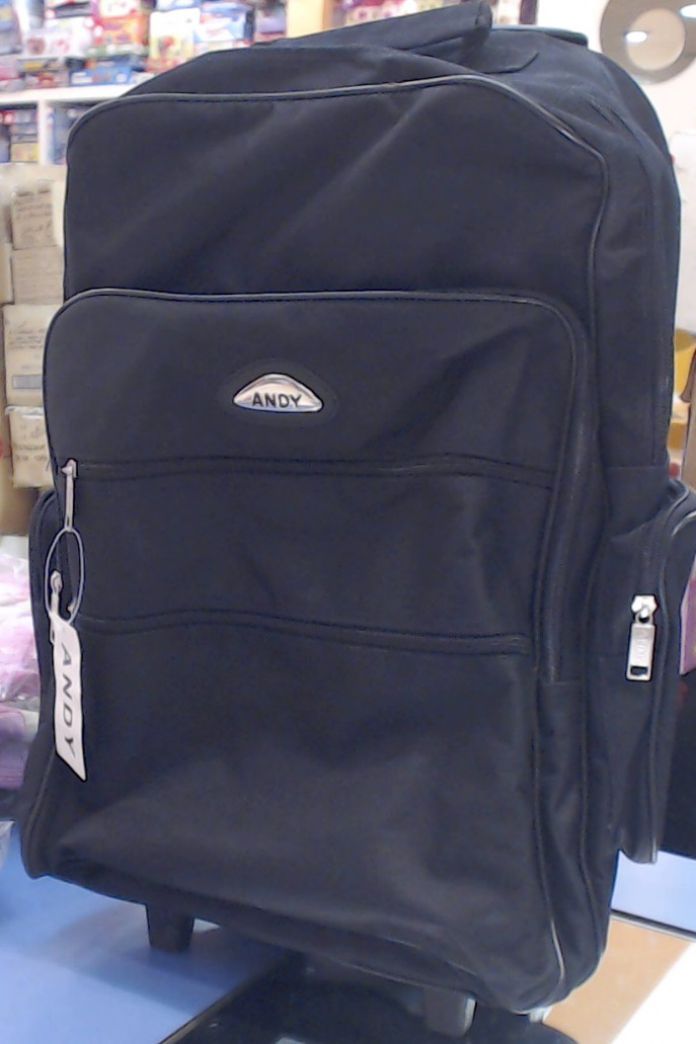 Mochila con carro negra lisa grande andy