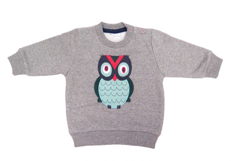 Buzo de Algodon Frizado Con Buho  Bordado