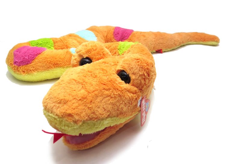 Serpiente, Vibora naranja con manchas de colores aprox 1,55m de largo Gabriel (tarta)