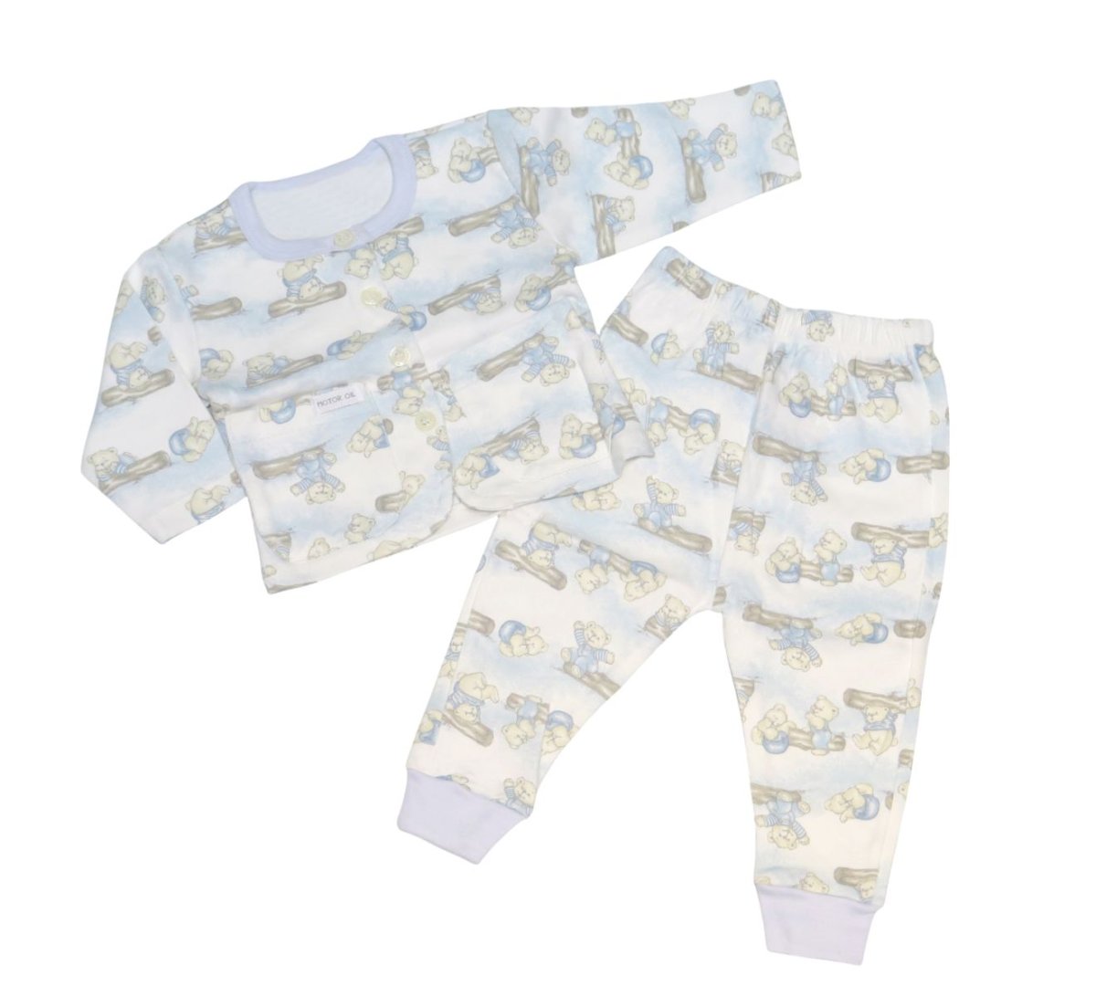 Pijama Bebe - Mangas Largas / Piernas Largas Ositos Estampados