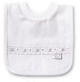 Babero Pique Con Pasacinta Broderie  Velcro